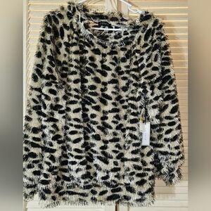 1. STATE Womans Sweater Size Medium Animal Print New With Tags